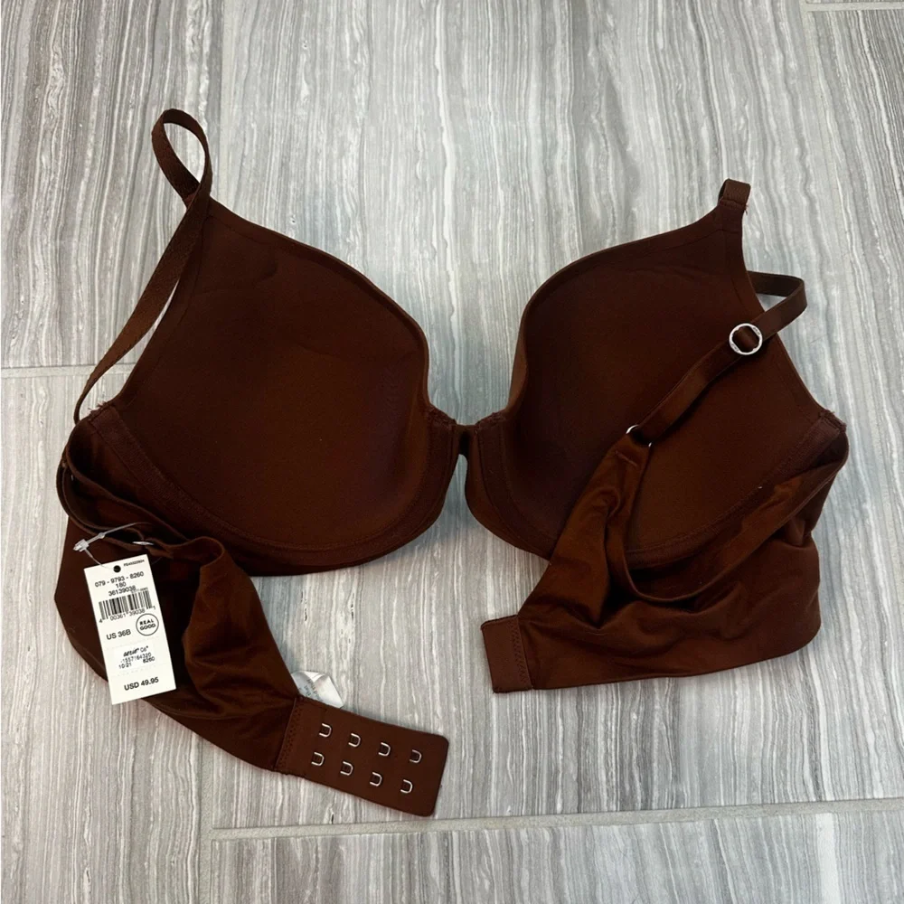 Aerie Real Sunnie Full Coverage Lightly Lined Bra Chocolate Brown 36B NWT - Picture 4 of 6